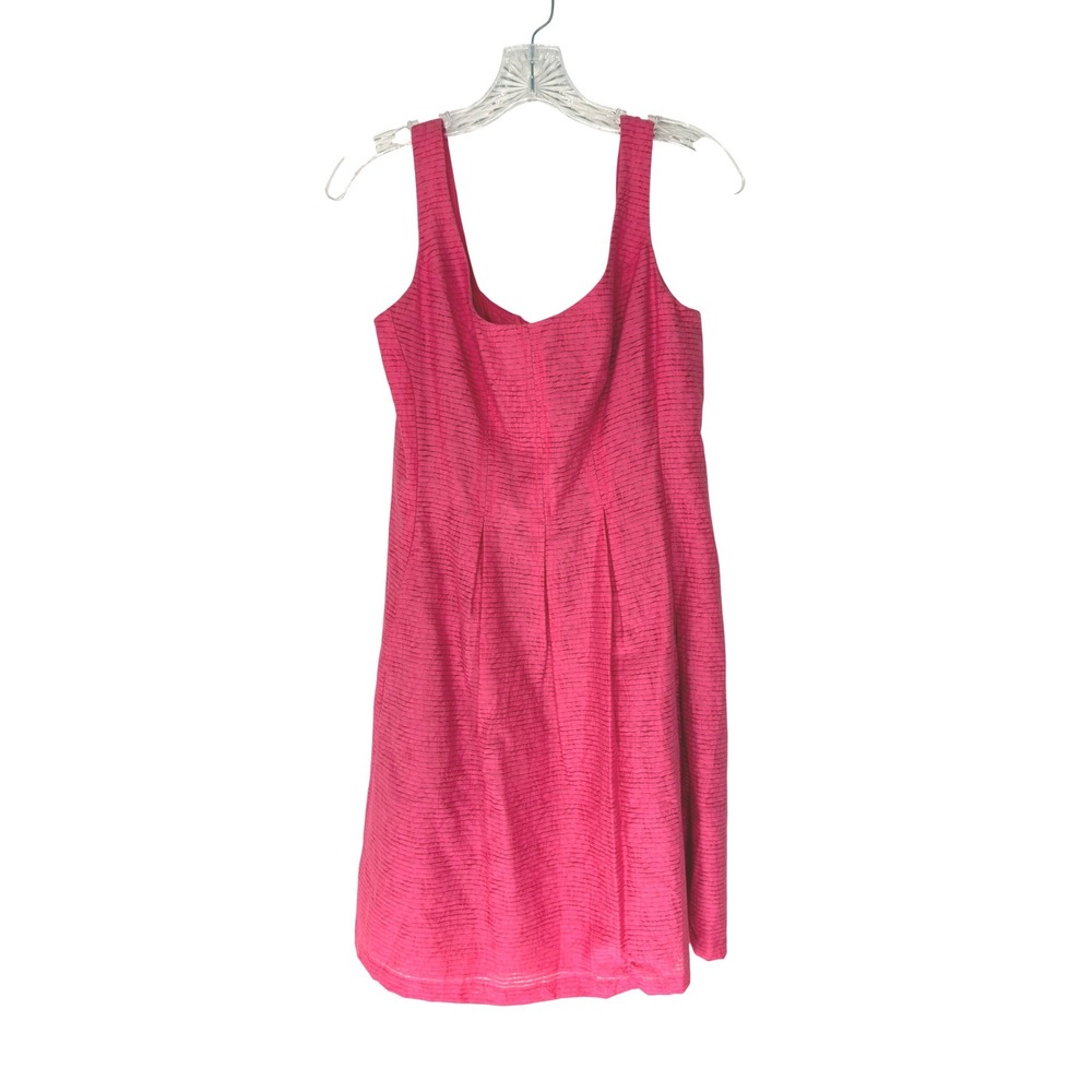 Nine West Dress Pink Sleeveless Textured Fit and Flare Dainty Feminine Size 6